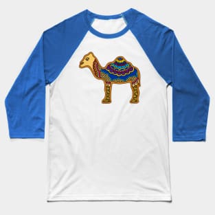 Colorful Henna Camel Baseball T-Shirt